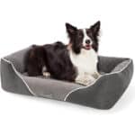 Pecute Hundebett Haustierbett für Katzen und Hunde Rechteck Ultra Weicher Plüsch luxuriöse Haustier-Schlafsack Maschine waschbar L (80*66*23 cm)