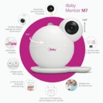 iBaby Care M7 Video Babyphone mit Moonlight Projektlampe, Nachsicht, Temperatur Überwachung, Geruchserkennung – Bild 3
