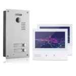 2-Draht/IP Video-Türsprechanlage Komplett-Set mit zwei Monitoren