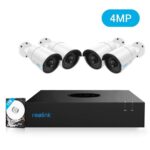 4 Megapixel Überwachungskamera Set, mit 4X 4MP Wasserfeste PoE IP Kamera und 4 Kanal  1TB HDD NVR für Aussen/Innen