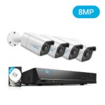4K UHD 8 CH PoE Überwachungskamera Set, 4X 8 Megapixel Kameras