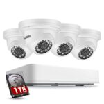 5.0 Megapixel Aussen/Innen Dome Überwachungskamera System mit 1TB Festplatte H.265