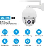PTZ WiFi IP Kamera 5MP, Dome überwachungs Kamera Aussen, 5X optischer Zoom Kamera, 30M IR-Nachtsicht, Eingebautes Zweiwege-Audio,Humanoide Erkennung,Kompatibel mit 128GB SD-Karte – Bild 2