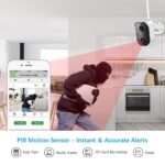 4X 2.0 Megapixel WLAN Überwachungsset Solarbetrieben Wiederaufladbar – Bild 4