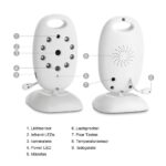 Babyphone mit Kamera und Monitor/2.0 Zoll LCD kabellose Überwachungskamera – Bild 6