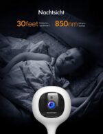 Full HD-WLAN Kamera,  mit  PIR Bewegungsmelder, Push Alarme, 2-Wege-Audio, IR Nachtsicht,  32GB SD-Karte, – Bild 2