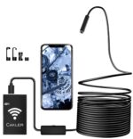 WiFi Endoskopkamera 2.0 Megapixel Halbsteife Kabel, Fernzugriff via Smartphone, Tablet