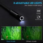 Endoskopkamera WiFi, Kabelloses Handy Endoskop Kamera 1080P HD 2.0 MP, Inspektionskamera wasserdichte mit 8 LED Licht – Bild 3