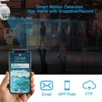 PTZ WiFi IP Kamera 5MP, Dome überwachungs Kamera Aussen, 5X optischer Zoom Kamera, 30M IR-Nachtsicht, Eingebautes Zweiwege-Audio,Humanoide Erkennung,Kompatibel mit 128GB SD-Karte – Bild 7