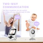 Babyphone mit Kamera und Monitor/2.4 Zoll LCD   drahtlose Übertragung ( Schlafmodus, Nachtsicht, Temperatursensor) – Bild 7