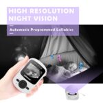 Babyphone mit Kamera und Monitor/2.4 Zoll LCD   drahtlose Übertragung ( Schlafmodus, Nachtsicht, Temperatursensor) – Bild 5