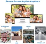 5MP WLAN Stallkamera für Innen/Aussen 5X Zoom, Weiss – Bild 4