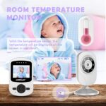 Babyphone mit Kamera und Monitor/2.4 Zoll LCD   drahtlose Übertragung ( Schlafmodus, Nachtsicht, Temperatursensor) – Bild 3