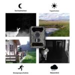 Full HD Profi Outdoor Wildkamera  mit Nachtsicht 100° Weitwinkel 12 MP  Wasserdicht  0,4 Sekunden Auslösezeit – Bild 3