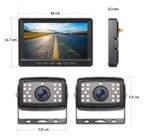 Kabellose Digital Rückfahrkamera, Einparkhilfe mit 7" LCD-Monitor Wasserdicht IP68,  28IR LEDs Nachtsicht – Bild 2