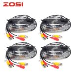 ZOSI 4x 30M BNC Video DC Strom 2-in-1 Kabel Verlängerungskabel