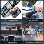 Streaming Dashcam 1080P Dual Dashcam Vorne Hinten mit GPS-Tracking, Parküberwachung, 9.35"Touchscreen mit Rückfahrkamera – Bild 6