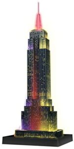 Ravensburger 3D Puzzle Empire State Building bei Nacht, für Kinder und Erwachsene, Wahrzeichen von New York im Miniatur-Format, Leuchtet im Dunkeln – Bild 2