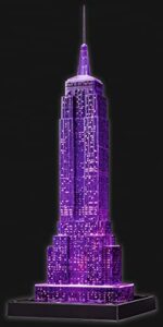 Ravensburger 3D Puzzle Empire State Building bei Nacht, für Kinder und Erwachsene, Wahrzeichen von New York im Miniatur-Format, Leuchtet im Dunkeln – Bild 10