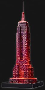 Ravensburger 3D Puzzle Empire State Building bei Nacht, für Kinder und Erwachsene, Wahrzeichen von New York im Miniatur-Format, Leuchtet im Dunkeln – Bild 9