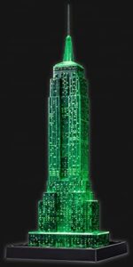 Ravensburger 3D Puzzle Empire State Building bei Nacht, für Kinder und Erwachsene, Wahrzeichen von New York im Miniatur-Format, Leuchtet im Dunkeln – Bild 12