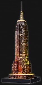 Ravensburger 3D Puzzle Empire State Building bei Nacht, für Kinder und Erwachsene, Wahrzeichen von New York im Miniatur-Format, Leuchtet im Dunkeln – Bild 14