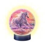 Ravensburger 3D Puzzle 11843 - Nachtlicht Puzzle-Ball Pferde am Strand - 72 Teile - ab 6 Jahren, LED Nachttischlampe mit Klatsch-Mechanismus – Bild 3