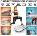 Sportstech 3D Vibrationsplatte VP300 | Mega Fett-Verbrenner + 5 Fitness-Bänder Extra | Riesige Fläche +2x1000W max Motor Leistung + Bluetooth Lautsprecher+Remote & Poster | Fitnesstraining von Zuhause – Bild 6