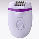 Philips Satinelle Essential Compact Epilierer BRE275/00 - Epilieren leicht gemacht, glatte Haut wochenlang, für Beine und empfindliche Breiche, mit Opti-Light, inkl. 4 Zubehörteile, lila – Bild 2