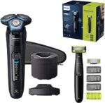 Philips S7783/78 Shaver Series 7000 Elektrischer Nass- und Trockenrasierer mit Präzisionsmessern aus Stahl, Motion-Control-Sensor, Flexible 360-Grad-Scherköpfe