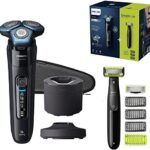 Philips S7783/78 Shaver Series 7000 Elektrischer Nass- und Trockenrasierer mit Präzisionsmessern aus Stahl, Motion-Control-Sensor, Flexible 360-Grad-Scherköpfe