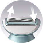 Philips SatinShave Advanced Elektrischer Nass- und Trockenrasierer BRL140/00 - Ladyshaver inkl. 4 Zubehörteile, federnde Scherfolie für gleichmässige Rasur, gründlich und sanft, weiss/ rosa – Bild 3
