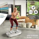 Sportstech 3D Vibrationsplatte VP300 | Mega Fett-Verbrenner + 5 Fitness-Bänder Extra | Riesige Fläche +2x1000W max Motor Leistung + Bluetooth Lautsprecher+Remote & Poster | Fitnesstraining von Zuhause – Bild 5