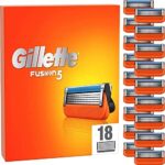Gillette Fusion 5 Rasierklingen, 18 Ersatzklingen für Nassrasierer Herren mit 5-fach Klinge