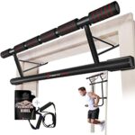 Sportstech Einzigartiges Kombi-Paket! 4in1 Klimmzugstange inkl Dip Bar Power Ropes, klappbare Türreck KS500, sichere Türrahmen Montage zu Hause ohne Schrauben, Pull Up Bar für Crossfit inkl eBook