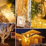 [220 LED] Lichterkette, 25M 8 Modi lichterkette aussen strom lichterketten wasserdicht ausen/innen Kupfer Lichterketten mit Remote-Timer zum Schlafzimmer, balkon möbel, Party, Weihnachten – Bild 2