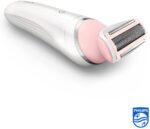 Philips SatinShave Advanced Elektrischer Nass- und Trockenrasierer BRL140/00 - Ladyshaver inkl. 4 Zubehörteile, federnde Scherfolie für gleichmässige Rasur, gründlich und sanft, weiss/ rosa – Bild 2