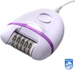 Philips Satinelle Essential Compact Epilierer BRE275/00 - Epilieren leicht gemacht, glatte Haut wochenlang, für Beine und empfindliche Breiche, mit Opti-Light, inkl. 4 Zubehörteile, lila – Bild 6