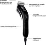 Philips QC5115/15 Haarschneider mit 11 präzisen Längeneinstellungen von 0.5mm bis 21mm, selbstschärfende Stahlklingen, kabelbetrieben – Bild 3