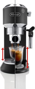 De'Longhi Dedica Style EC 685.BK Espresso Siebträgermaschine, Espressomaschine, nur 15 cm breit, 1L Wassertank – Bild 4