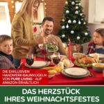 Weihnachtsbaum künstlich – Naturgetreu, Besonders dichte Zweige, einfacher Aufbau, Made in EU - Premium Christbaum mit Holzständer, Aufbewahrungstasche – Edle Nordmanntanne von Pure Living – Bild 5