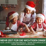 Weihnachtsbaum künstlich – Naturgetreu, Besonders dichte Zweige, einfacher Aufbau, Made in EU - Premium Christbaum mit Holzständer, Aufbewahrungstasche – Edle Nordmanntanne von Pure Living – Bild 4
