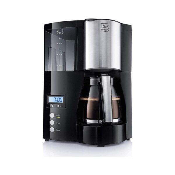 Melitta 6613648 Optima Timer 100801 Filter-Kaffeemaschine mit Timer Funktion, schwarz