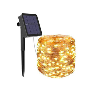 Litogo 12M 120 LED Solar Lichterkette Aussen Wasserdicht KupferDraht 8 Modus Deko für Garten, Balkon, Terrasse, Tor, Hof, Hochzeit, Party (Warmweiss)