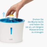 Catit Flower Fountain, Blumentrinkbrunnen mit LED für Katzen, 3L, weiss/blau – Bild 4