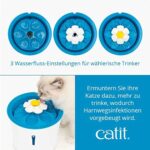 Catit Flower Fountain, Blumentrinkbrunnen mit LED für Katzen, 3L, weiss/blau – Bild 5