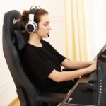 KLIM Esports Gaming Stuhl + Mit Lenden- und Nackenstütze + Verstellbar Gaming Sessel + Ergonomisch PC Stuhl + Kunstleder und Premium-Materialien + Schwarz Gamer Stuhl 2021 Version Gaming Chair – Bild 5