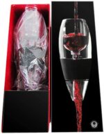 hotder Weinbelüfter Weindekanter Standfuss, Premium Wein-Dekantierer mit Venturieffekt, Wein Dekanter Dekantierer Rotwein Aerator Set Schnellest Ernüchternd Wein Belüfter (Wine Aerator) – Bild 6