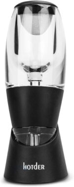 hotder Weinbelüfter Weindekanter Standfuss, Premium Wein-Dekantierer mit Venturieffekt, Wein Dekanter Dekantierer Rotwein Aerator Set Schnellest Ernüchternd Wein Belüfter (Wine Aerator) – Bild 3