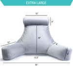 Milliard Lesekissen mit Zerkleinertem Memory-Schaumstoff mit Abnehmbare Nackenrolle - Ideal als Rückenstütze zum Lesen, Arbeiten, und Spielen auf dem Bett, Sofa, oder Couch – Bild 4